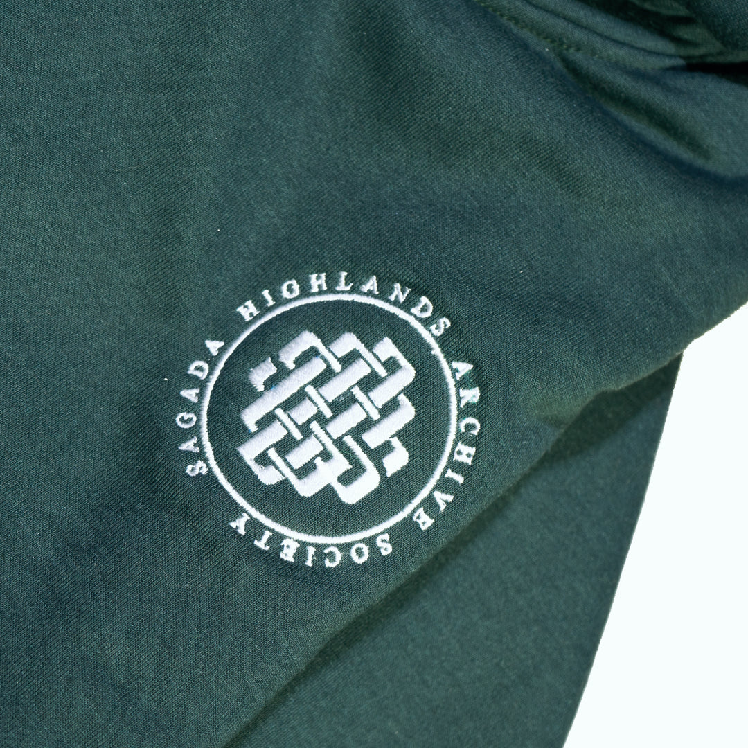 Sagada Highlands Archive Oversized Hoodie (Forest Green)