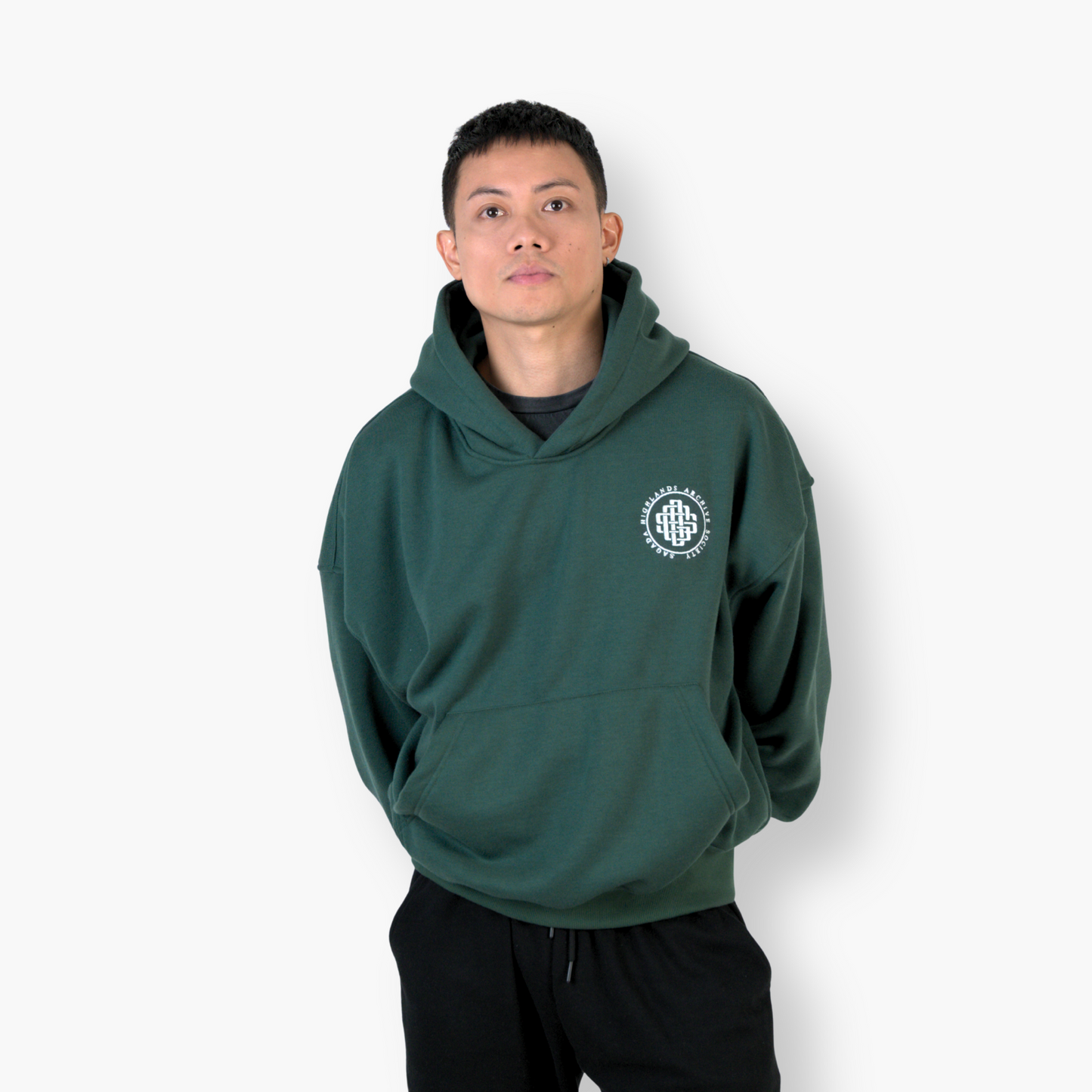 Sagada Highlands Archive Oversized Hoodie (Forest Green)